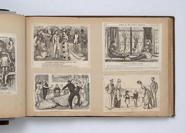 Scrapbook, John Singer Sargent (American, Florence 1856–1925 London), Album containing ephemera and drawings (pencil and gouache on paper), American