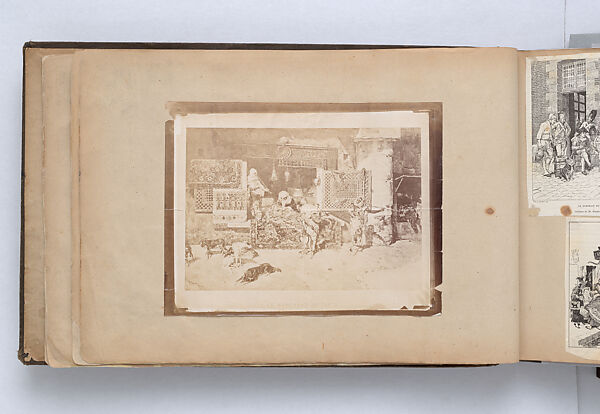 Scrapbook, John Singer Sargent (American, Florence 1856–1925 London), Album containing ephemera and drawings (pencil and gouache on paper), American