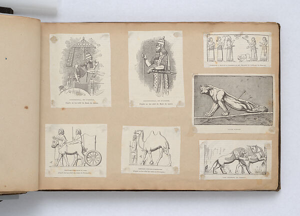 Scrapbook, John Singer Sargent (American, Florence 1856–1925 London), Album containing ephemera and drawings (pencil and gouache on paper), American