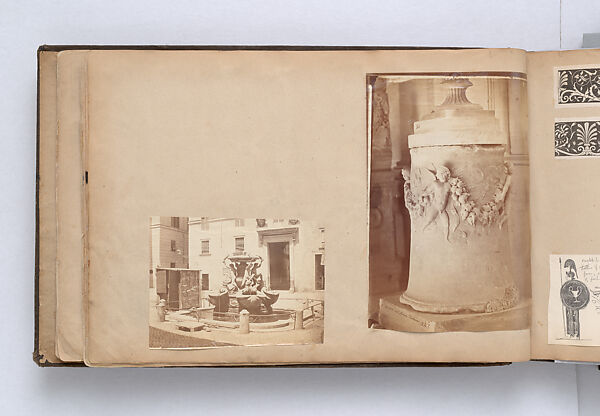 Scrapbook, John Singer Sargent (American, Florence 1856–1925 London), Album containing ephemera and drawings (pencil and gouache on paper), American