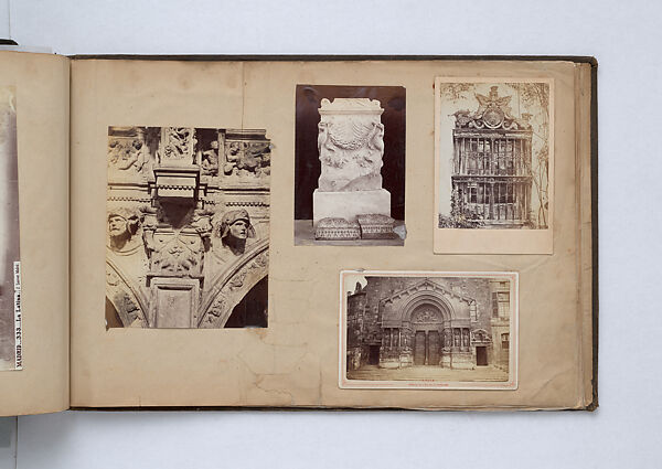 Scrapbook, John Singer Sargent (American, Florence 1856–1925 London), Album containing ephemera and drawings (pencil and gouache on paper), American