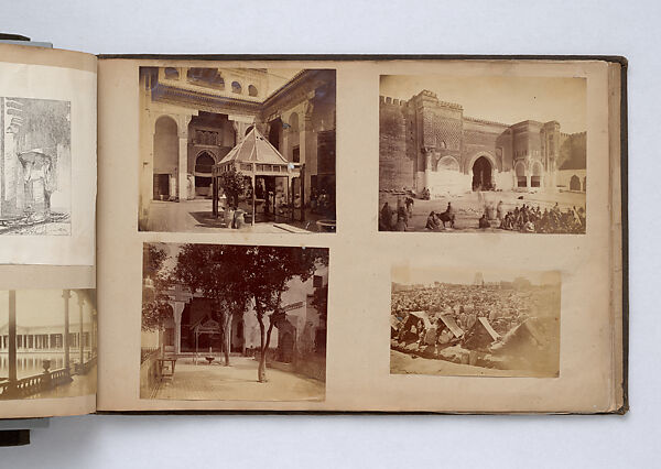 Scrapbook, John Singer Sargent (American, Florence 1856–1925 London), Album containing ephemera and drawings (pencil and gouache on paper), American