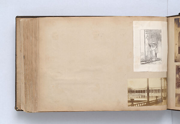 Scrapbook, John Singer Sargent (American, Florence 1856–1925 London), Album containing ephemera and drawings (pencil and gouache on paper), American