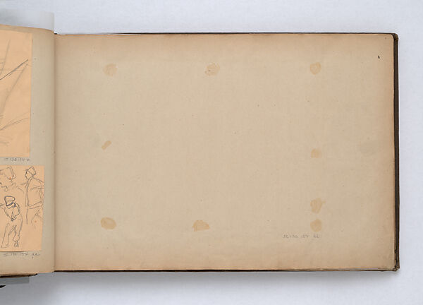 Scrapbook, John Singer Sargent (American, Florence 1856–1925 London), Album containing ephemera and drawings (pencil and gouache on paper), American