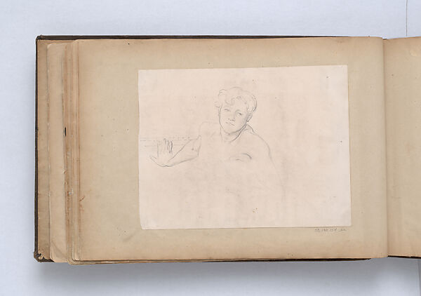 Scrapbook, John Singer Sargent (American, Florence 1856–1925 London), Album containing ephemera and drawings (pencil and gouache on paper), American