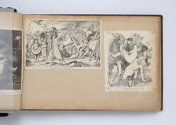 Scrapbook, John Singer Sargent (American, Florence 1856–1925 London), Album containing ephemera and drawings (pencil and gouache on paper), American