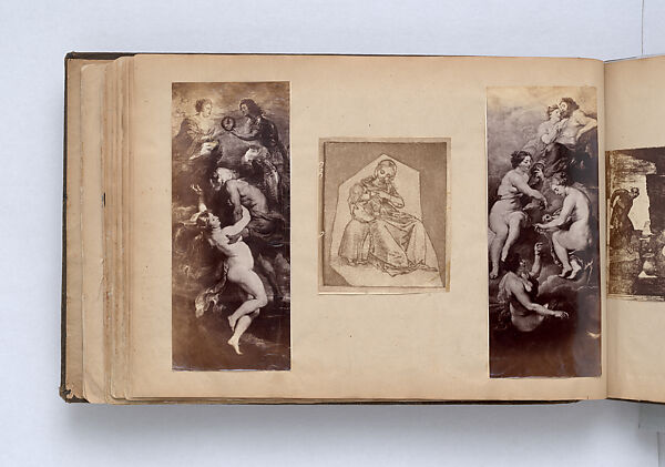 Scrapbook, John Singer Sargent (American, Florence 1856–1925 London), Album containing ephemera and drawings (pencil and gouache on paper), American