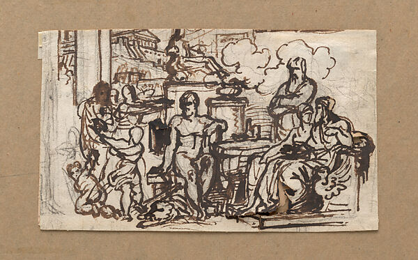 Scrapbook, John Singer Sargent (American, Florence 1856–1925 London), Album containing ephemera and drawings (pencil and gouache on paper), American