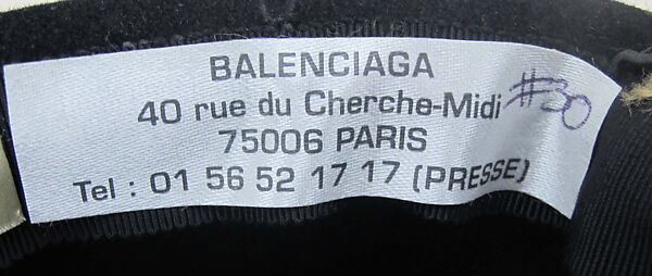 Hat, House of Balenciaga (French, founded 1937), wool, silk, French
