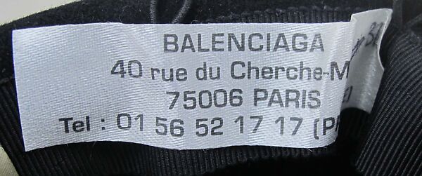 Hat, House of Balenciaga (French, founded 1937), wool, silk, French