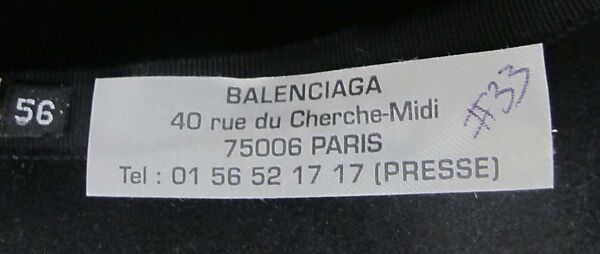 Hat, House of Balenciaga (French, founded 1937), wool, silk, French