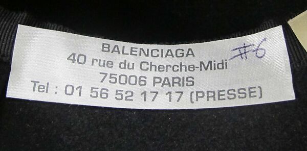 Hat, House of Balenciaga (French, founded 1937), wool, silk, French