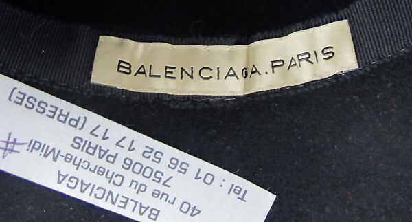 Hat, House of Balenciaga (French, founded 1937), wool, silk, French