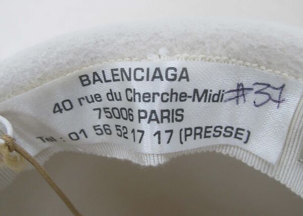 Hat, House of Balenciaga (French, founded 1937), wool, silk, French