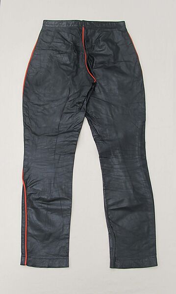 Trousers, Ronald Kolodzie (American), leather, American