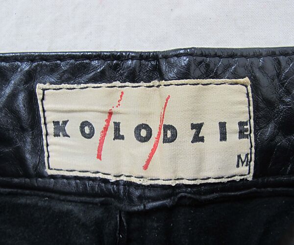 Trousers, Ronald Kolodzie (American), leather, American