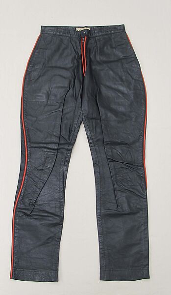 Trousers, Ronald Kolodzie (American), leather, American 