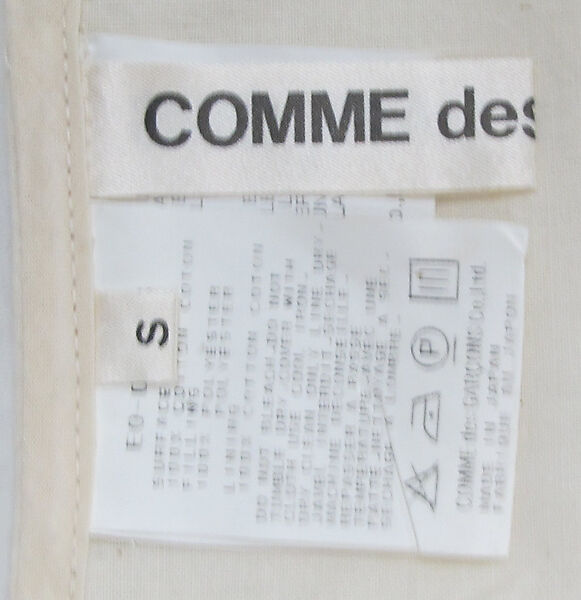 Dress, Comme des Garçons (Japanese, founded 1969), cotton, synthetic, Japanese