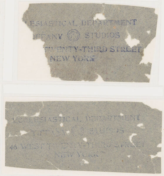 Suggestion for Mosaic Lunette, Merchants and Mechanics Bank, Scranton, Pennsylvania, Louis C. Tiffany (American, New York 1848–1933 New York), Transparent and opaque watercolor, pen and brown ink, pink colored pencil, and graphite on off-white wove paper, American