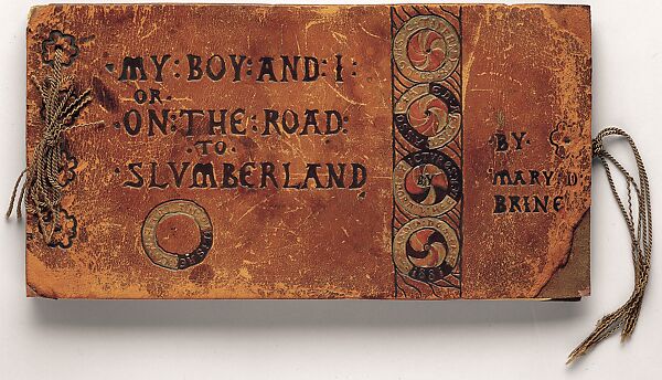 My Boy and I or On the Road To Slumberland, Louis C. Tiffany (American, New York 1848–1933 New York), Paper, tooled leather binding, and silk cords, American