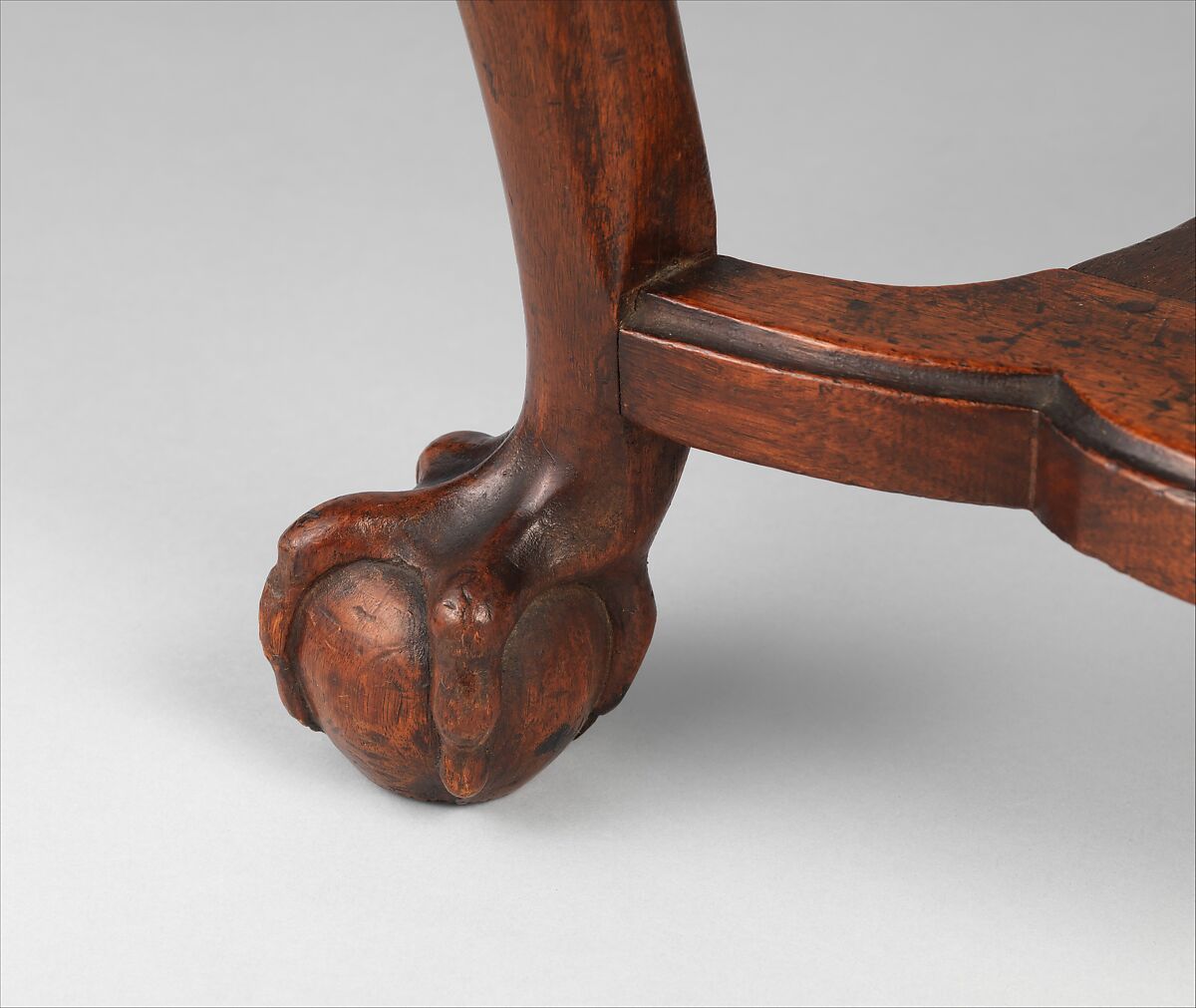 Side chair, Walnut, walnut veneer, maple, white pine; upholstery (modern), American