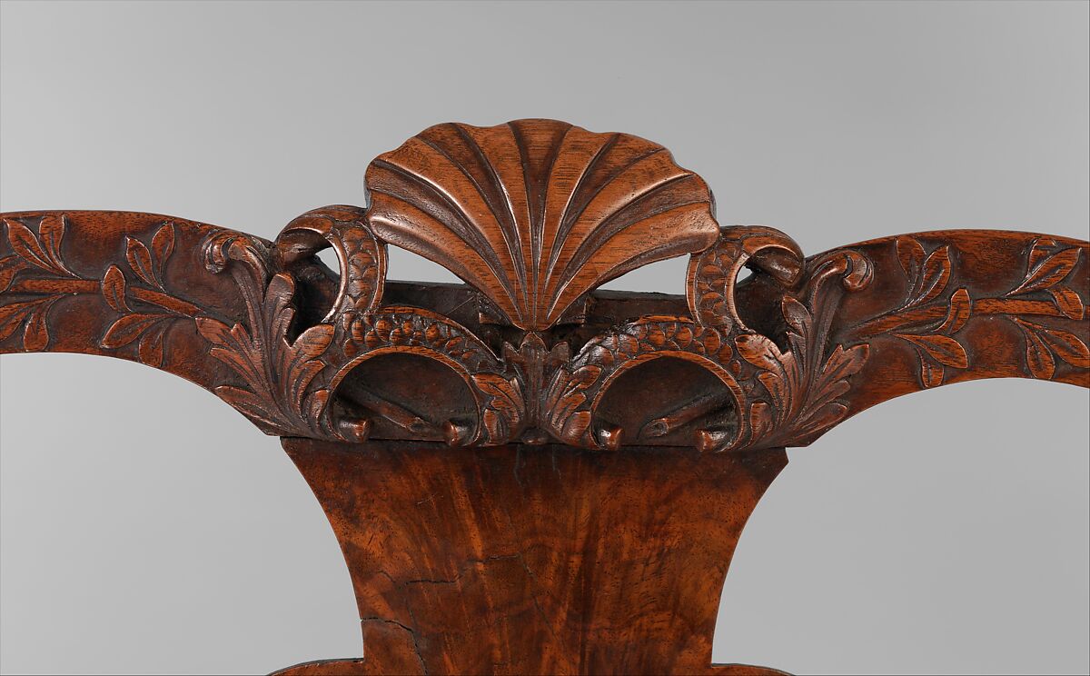 Side chair, Walnut, walnut veneer, maple, white pine; upholstery (modern), American