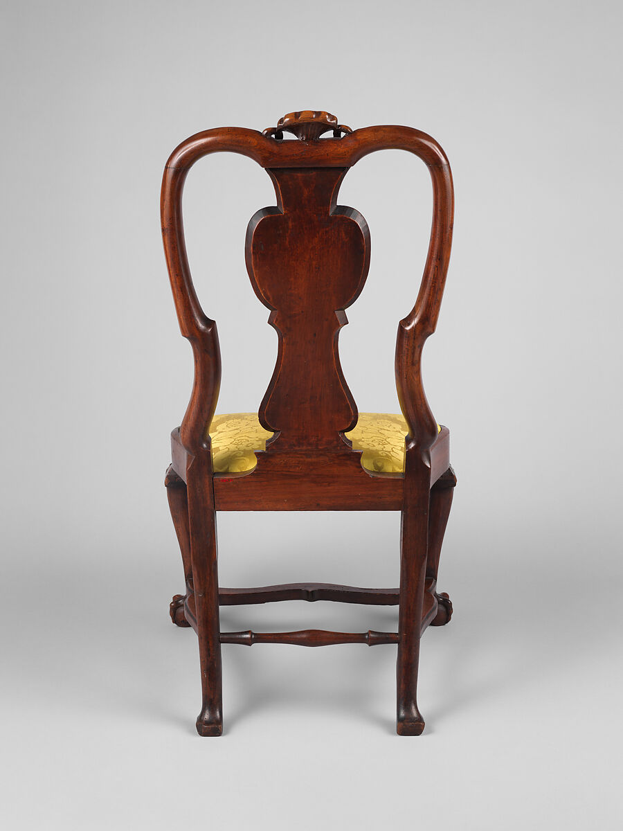 Side chair, Walnut, walnut veneer, maple, white pine; upholstery (modern), American