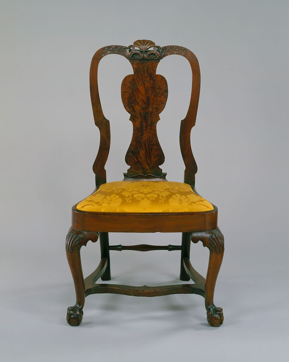 Side chair, Walnut, maple, white pine, American 