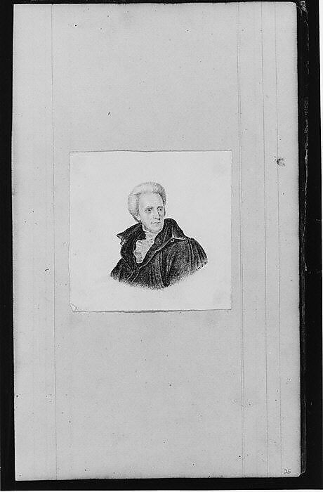 Bust Portrait of Andrew Jackson (?) (from Sketchbook), John William Casilear (American, New York 1811–1893 Saratoga Springs, New York), Graphite, pen, ink, and watercolor on paper, American 