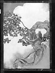 Girl on a Swing, Maxfield Parrish (American, Philadelphia, Pennsylvania 1870–1966 Plainfield, New Hampshire), Oil on paper, American