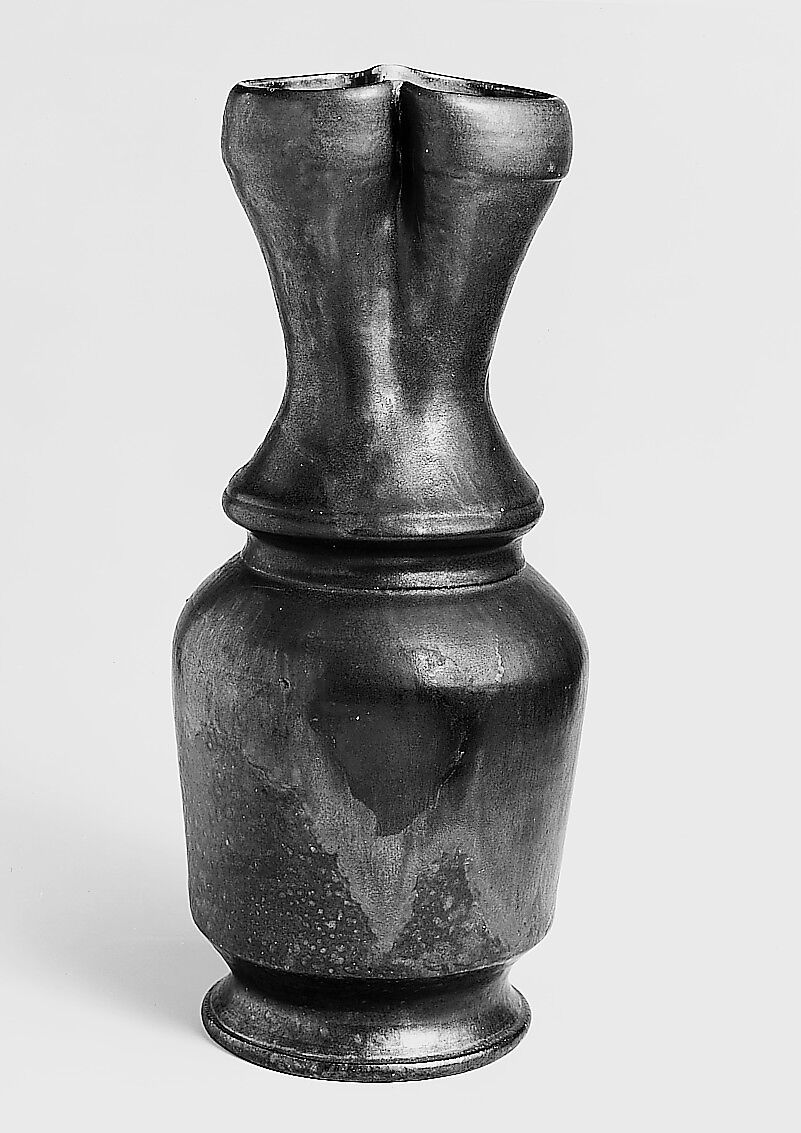 Vase, George E. Ohr (American, Biloxi, Mississippi 1857–1918  Biloxi, Mississippi), Glazed red earthenware, American