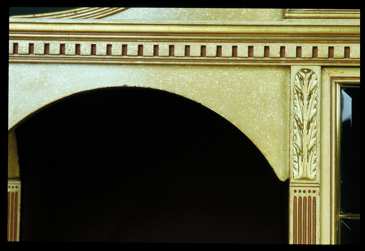Cabinet, Attributed to Herter Brothers (German, active New York, 1864–1906), Maple, with painted and gilded surface, bevelled glass, silk velvet, brass, American