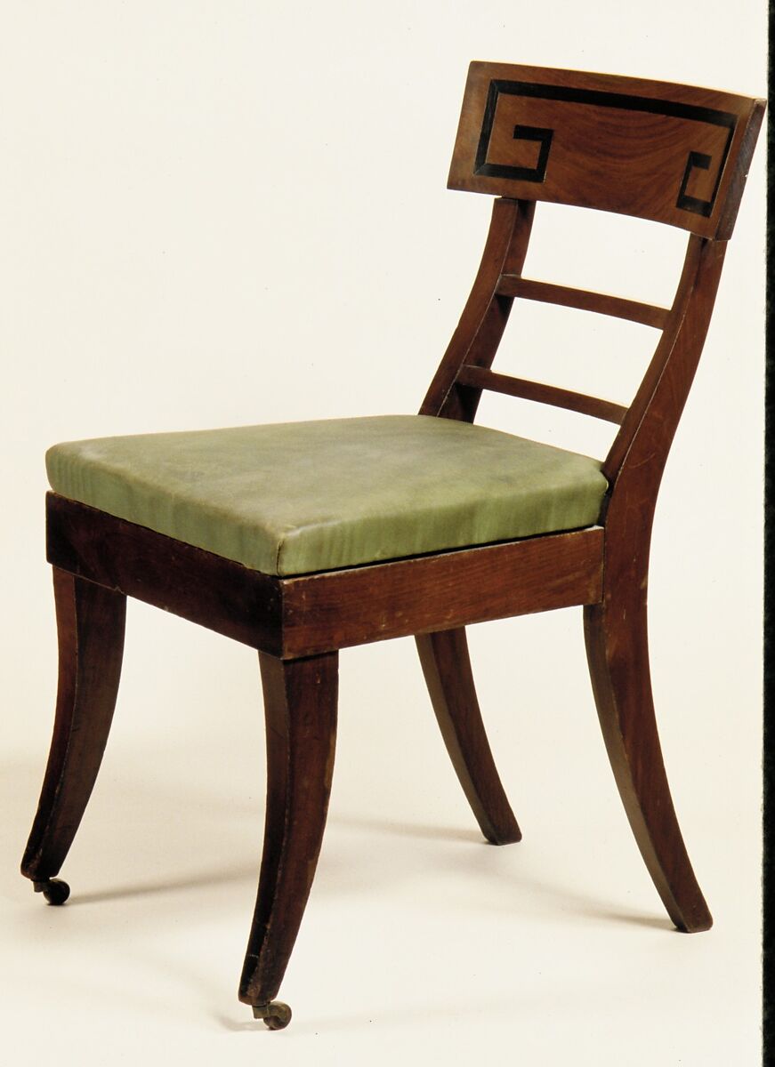 Chair, Mahogany, ebony inlay, American 