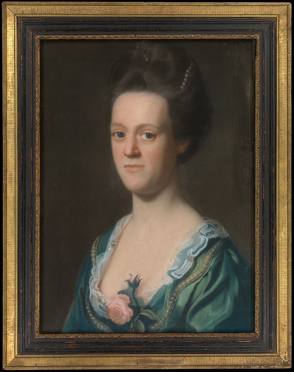Elizabeth Green (Mrs. Ebenezer Storer II), John Singleton Copley (American, Boston, Massachusetts 1738–1815 London), Pastel on paper mounted on canvas, American