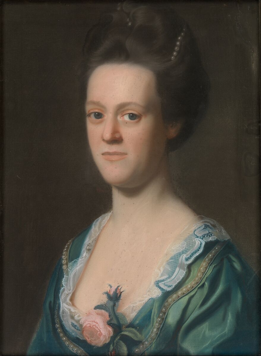 Elizabeth Green (Mrs. Ebenezer Storer II), John Singleton Copley (American, Boston, Massachusetts 1738–1815 London), Pastel on paper mounted on canvas, American 