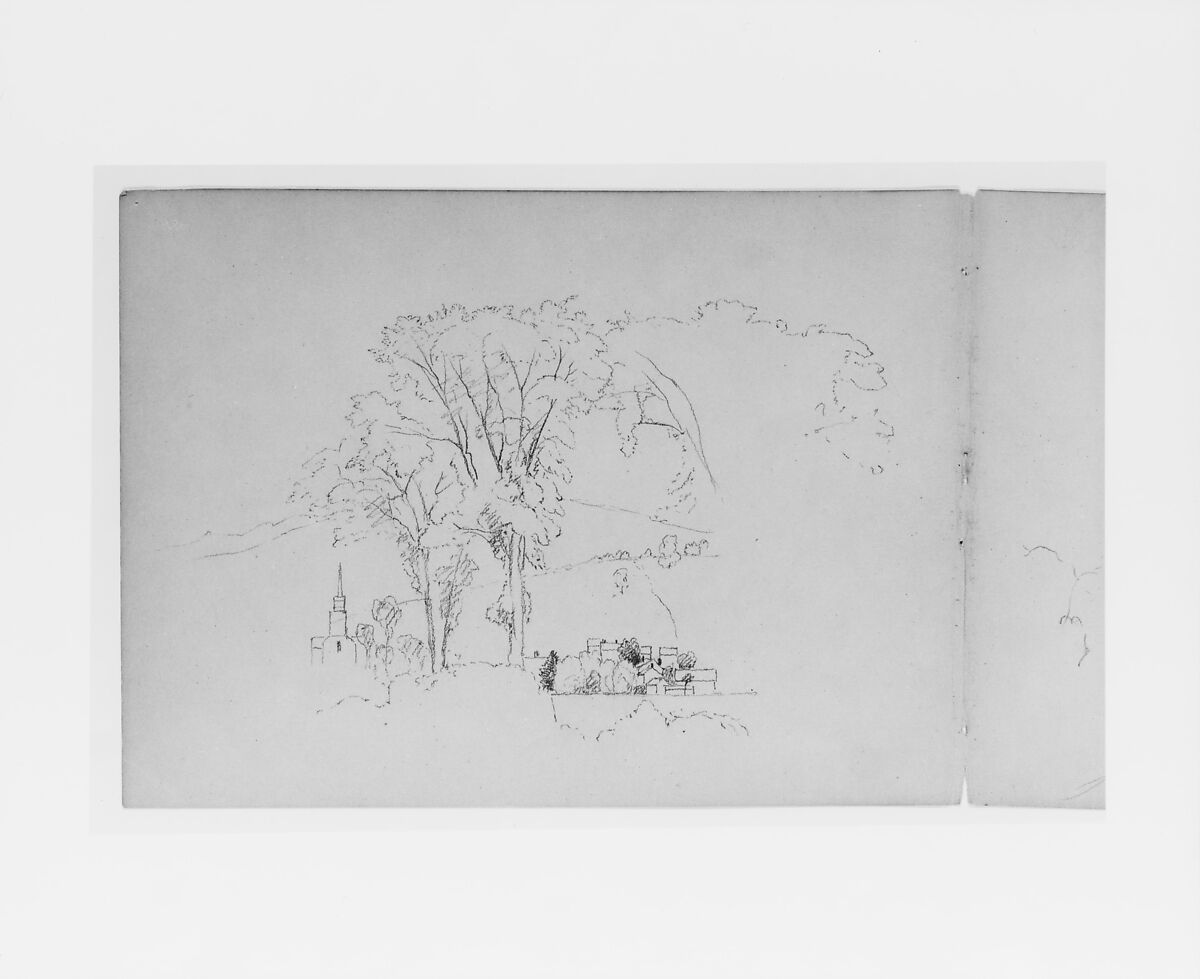 Sketchbook of White Mountains and Hudson River Subjects, David Johnson (American, New York 1827–1908 Walden, New York), Drawings in graphite on off-white wove paper, bound in cloth- and leather-covered boards, American