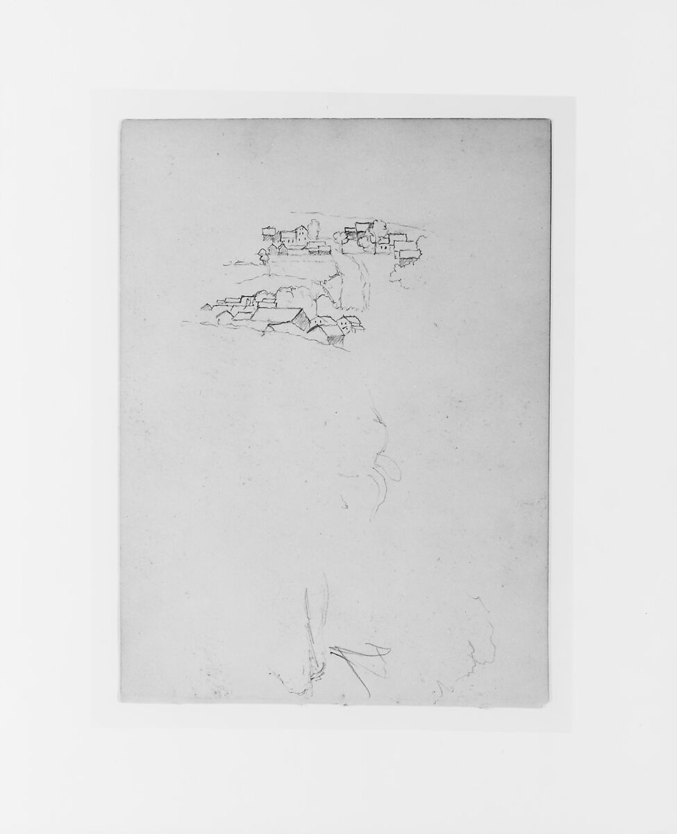 Sketchbook of White Mountains and Hudson River Subjects, David Johnson (American, New York 1827–1908 Walden, New York), Drawings in graphite on off-white wove paper, bound in cloth- and leather-covered boards, American