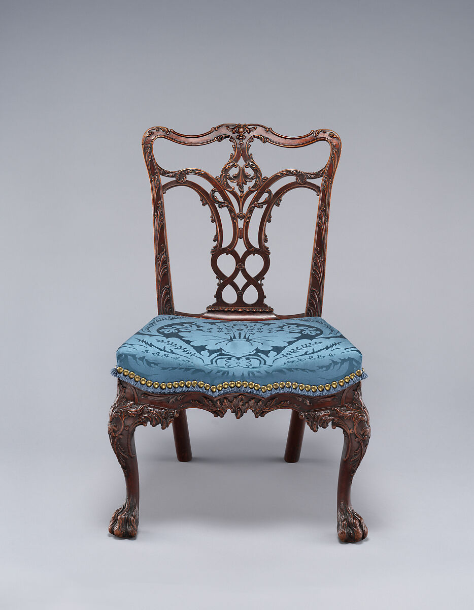 Side Chair, Attributed to Benjamin Randolph (American, 1737–1792), Mahogany, northern white cedar, American 