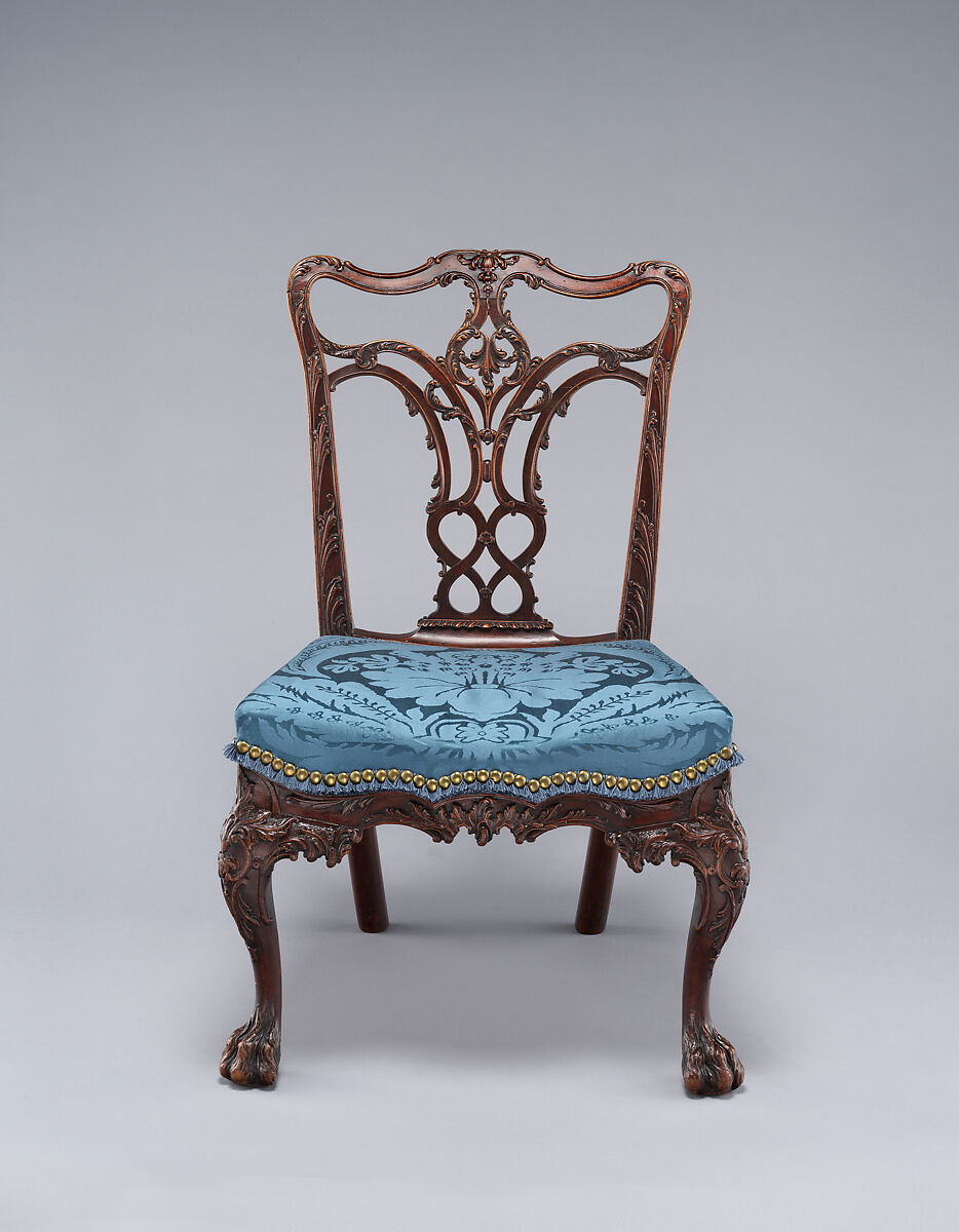 Side Chair, Attributed to Benjamin Randolph (American, 1737–1792), Mahogany, northern white cedar; upholstery (modern), American 