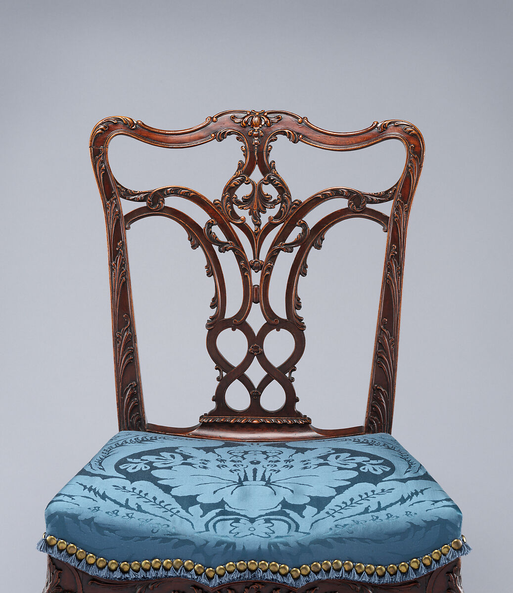 Side Chair, Attributed to Benjamin Randolph (American, 1737–1792), Mahogany, northern white cedar; upholstery (modern), American