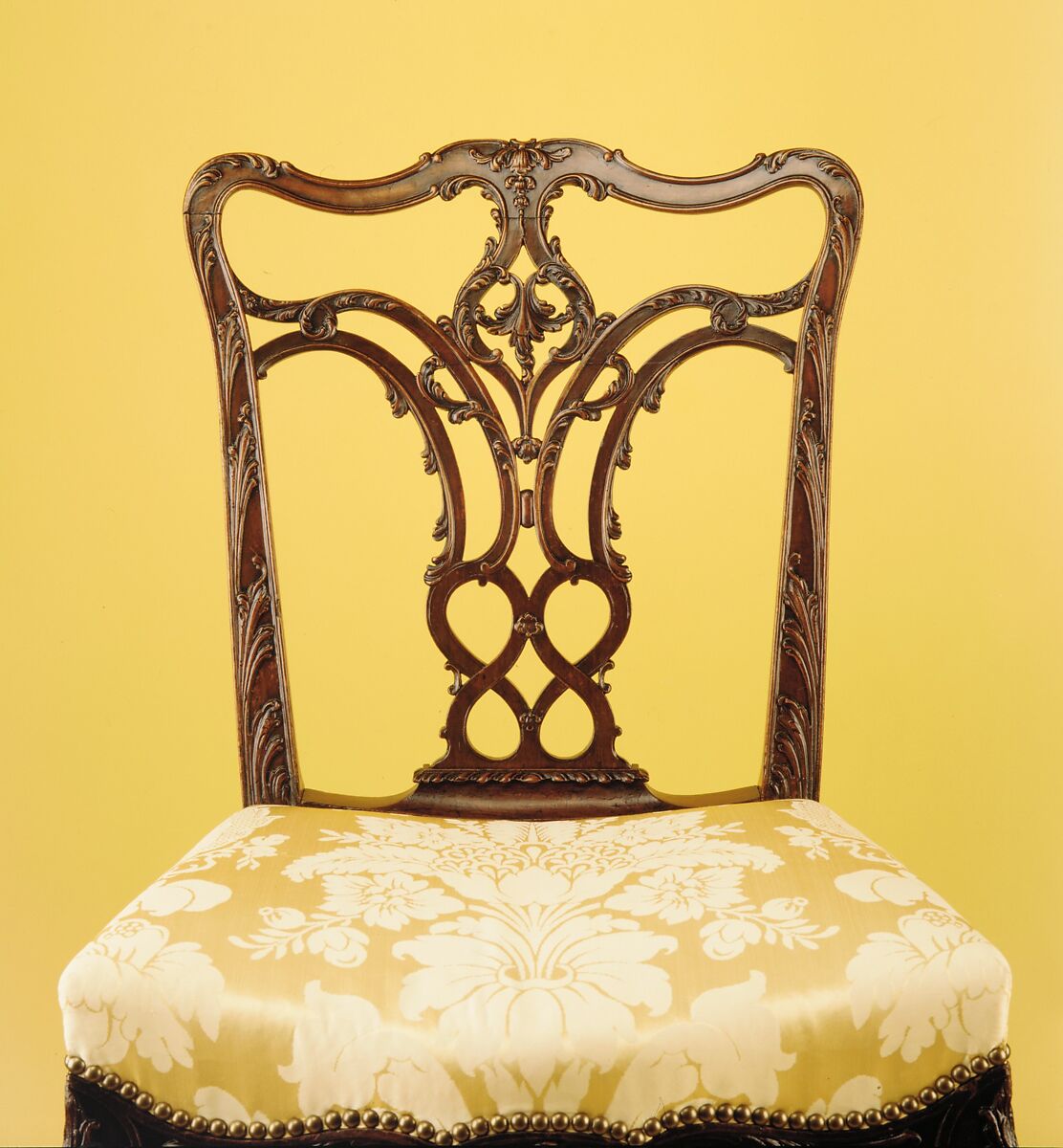 Side Chair, Attributed to Benjamin Randolph (American, 1737–1792), Mahogany, northern white cedar; upholstery (modern), American
