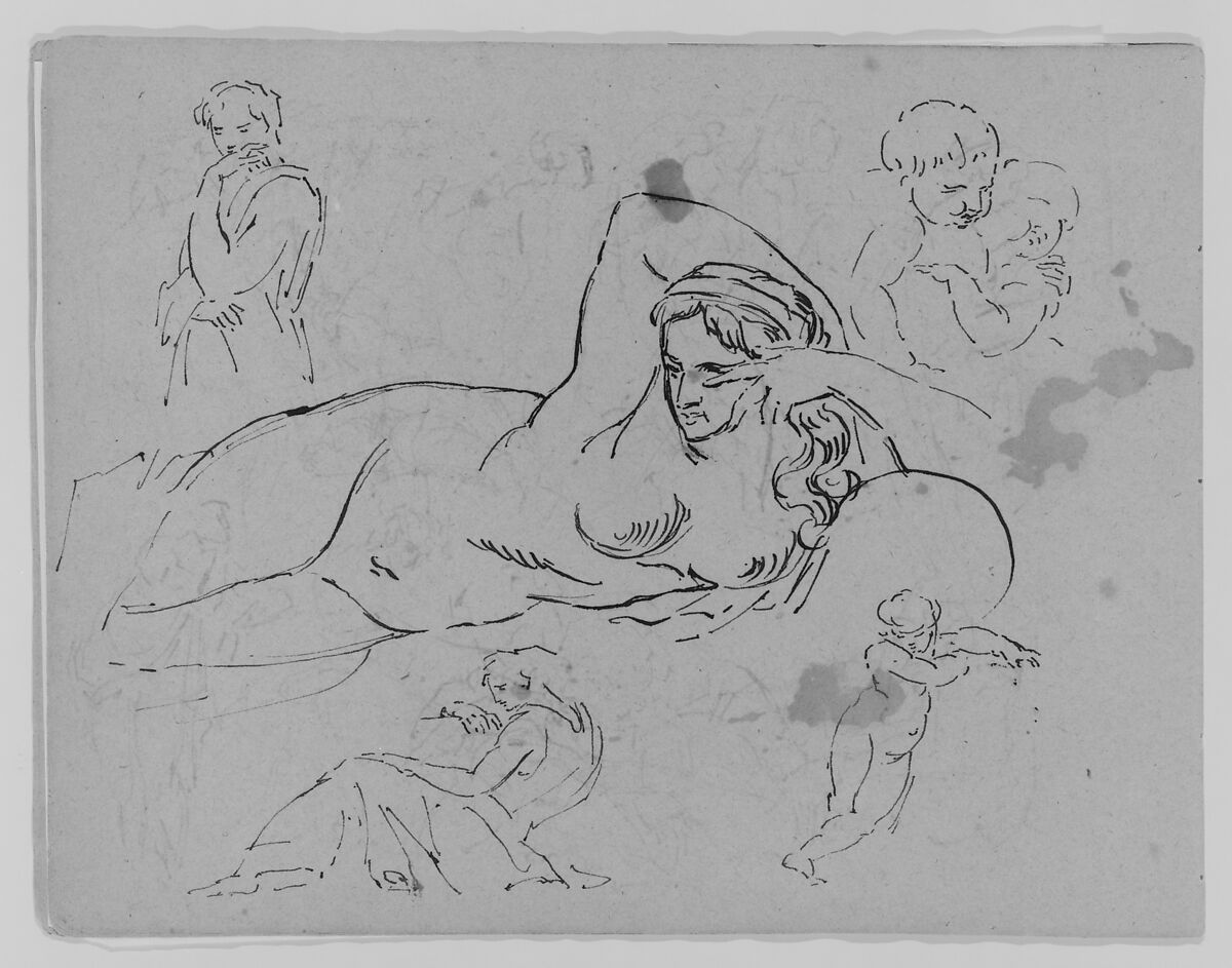 (From Sketchbook), Thomas Sully (American, Horncastle, Lincolnshire 1783–1872 Philadelphia, Pennsylvania), Ink, wash, on paper, American 