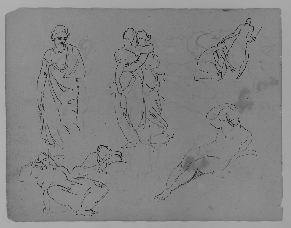 (From Sketchbook), Thomas Sully (American, Horncastle, Lincolnshire 1783–1872 Philadelphia, Pennsylvania), Ink, wash, on paper, American 