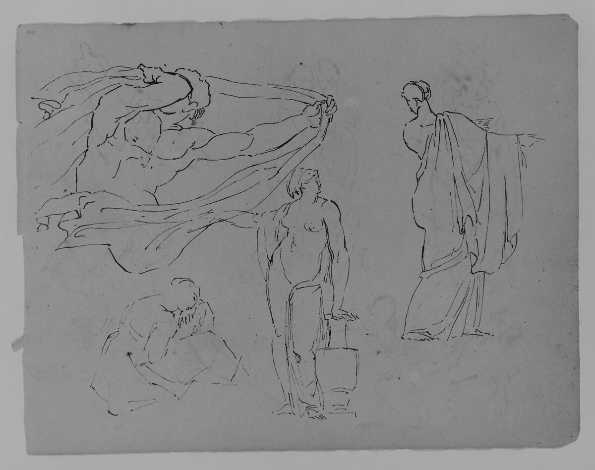 (From Sketchbook), Thomas Sully (American, Horncastle, Lincolnshire 1783–1872 Philadelphia, Pennsylvania), Ink, wash, on paper, American 