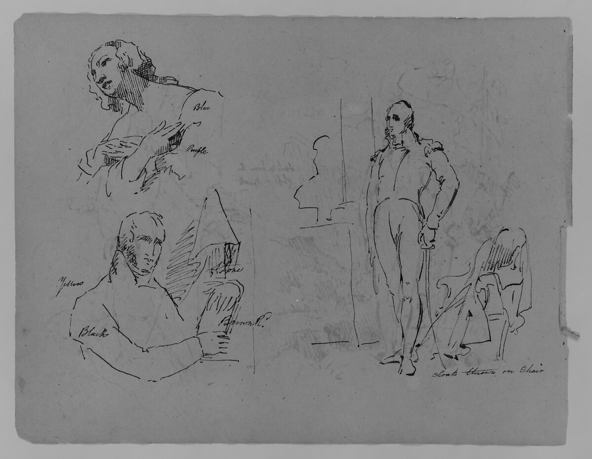 (From Sketchbook), Thomas Sully (American, Horncastle, Lincolnshire 1783–1872 Philadelphia, Pennsylvania), Ink, wash, on paper, American 