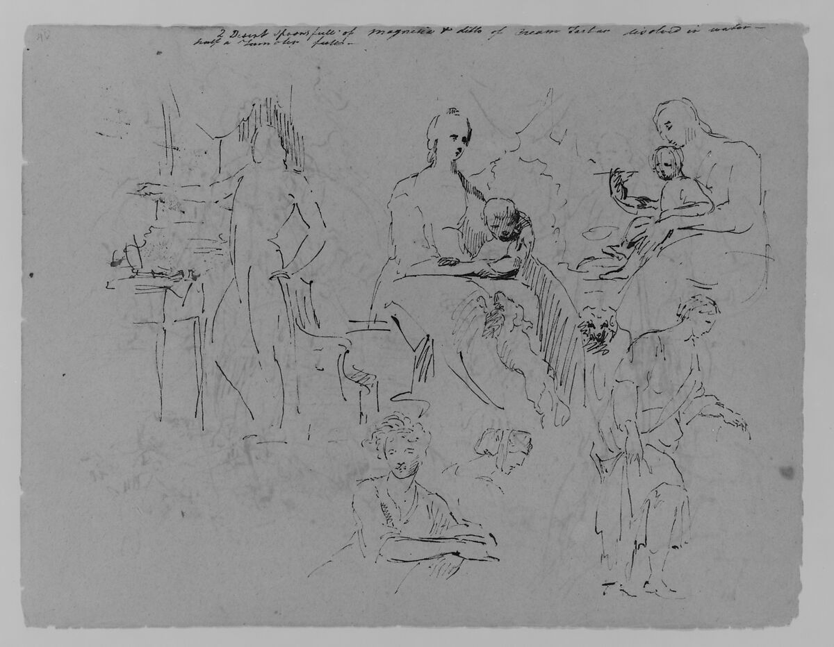 (From Sketchbook), Thomas Sully (American, Horncastle, Lincolnshire 1783–1872 Philadelphia, Pennsylvania), Ink, wash, on paper, American 