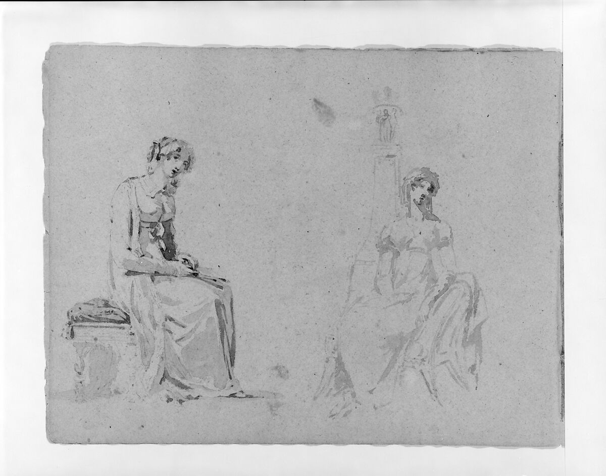 (From Sketchbook), Thomas Sully (American, Horncastle, Lincolnshire 1783–1872 Philadelphia, Pennsylvania), Ink, wash, on paper, American 