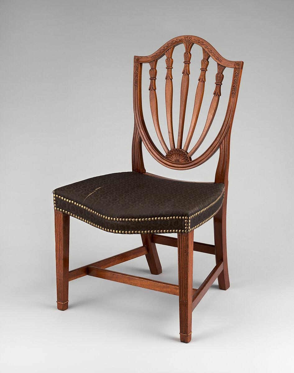 Side chair, Attributed to Stephen Badlam (1751–1815), Mahogany with ash, maple, American