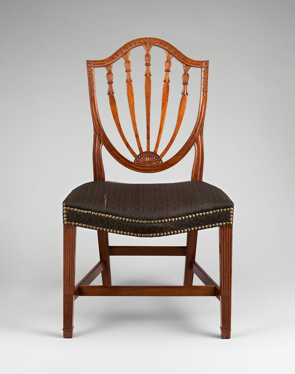 Side chair, Attributed to Stephen Badlam (1751–1815), Mahogany with ash, maple, American 