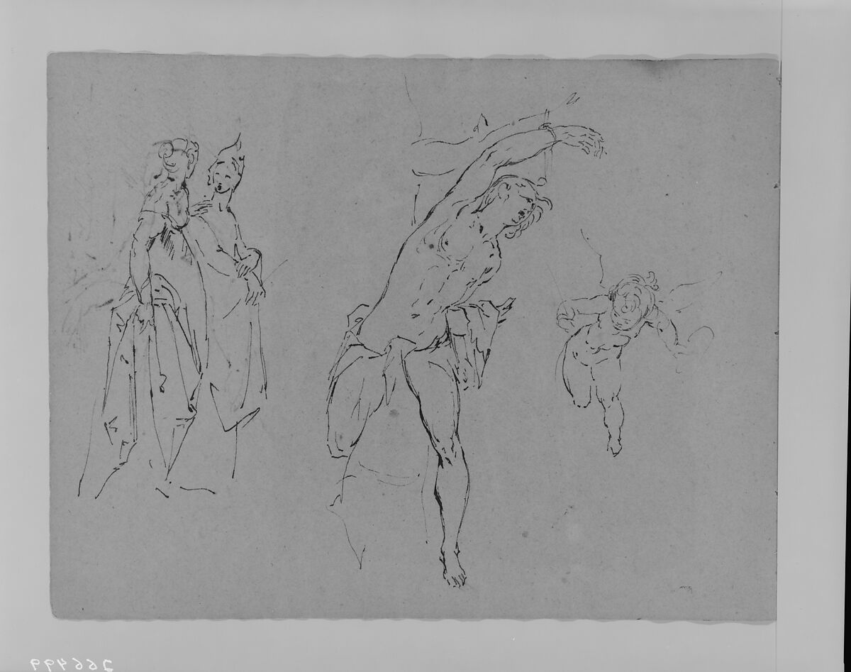 (From Sketchbook), Thomas Sully (American, Horncastle, Lincolnshire 1783–1872 Philadelphia, Pennsylvania), Ink, wash, on paper, American 